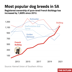 Most popular dog breeds in SA