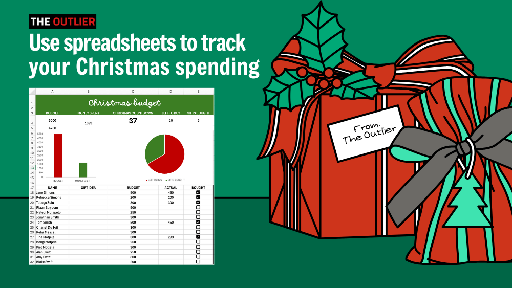 Free Excel template: Keeping track of Christmas